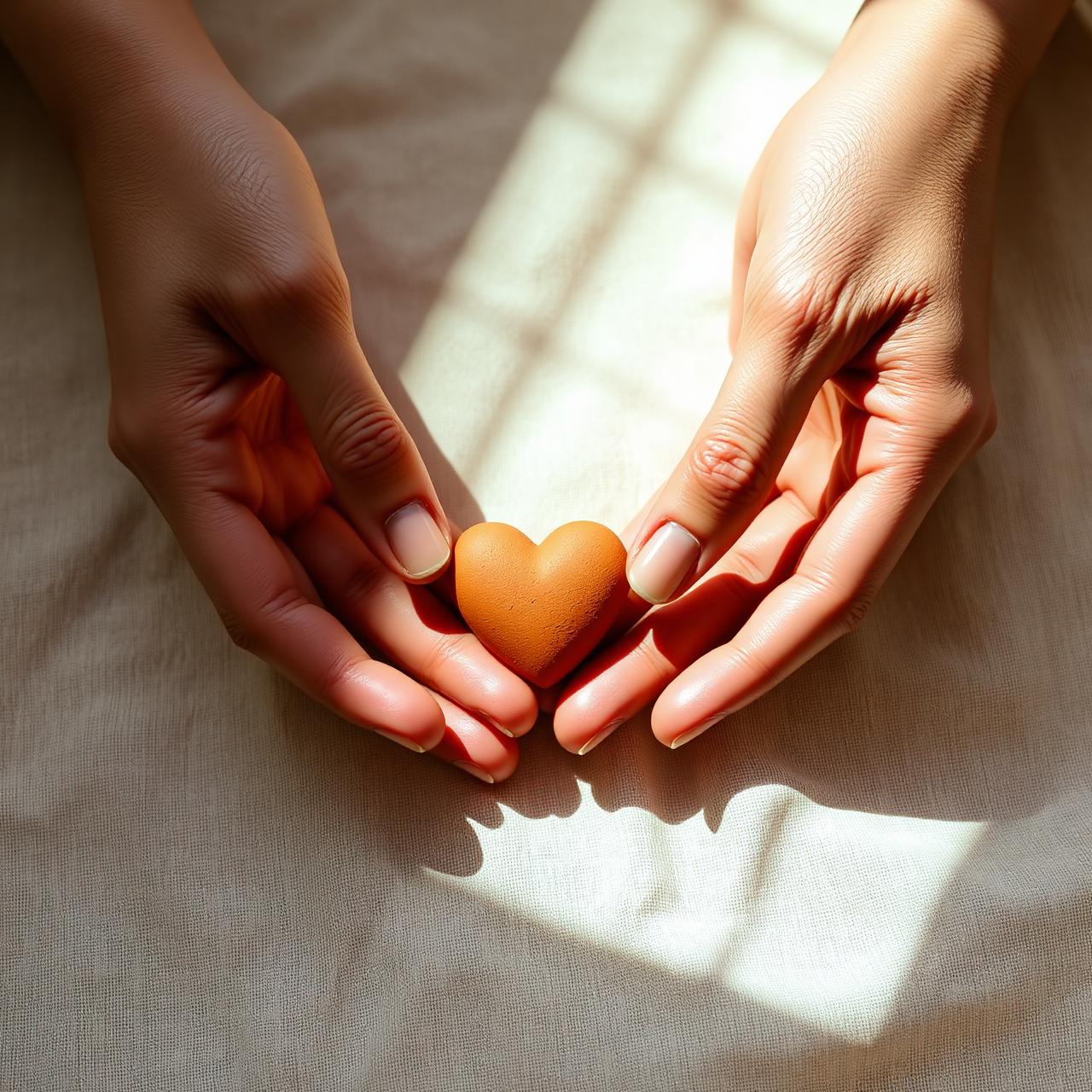 Manos con corazón de barro